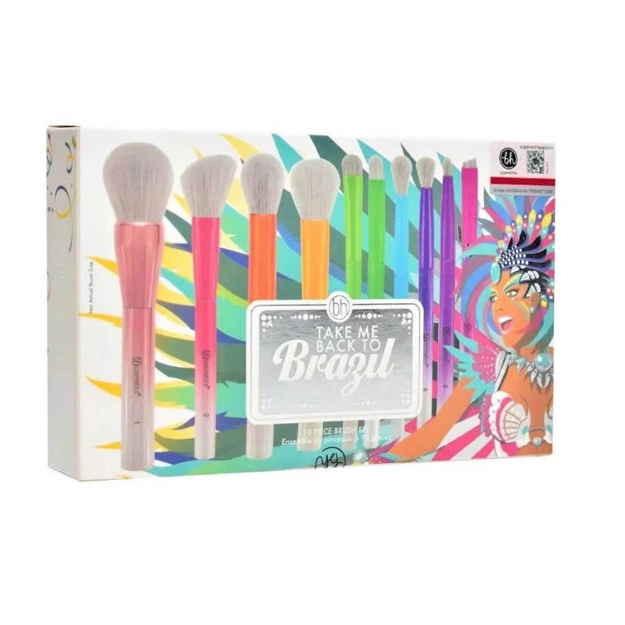 Bộ Cọ Trang Điểm 10 Cây BH COSMETICS Take Me Back To Brazil BHBO52